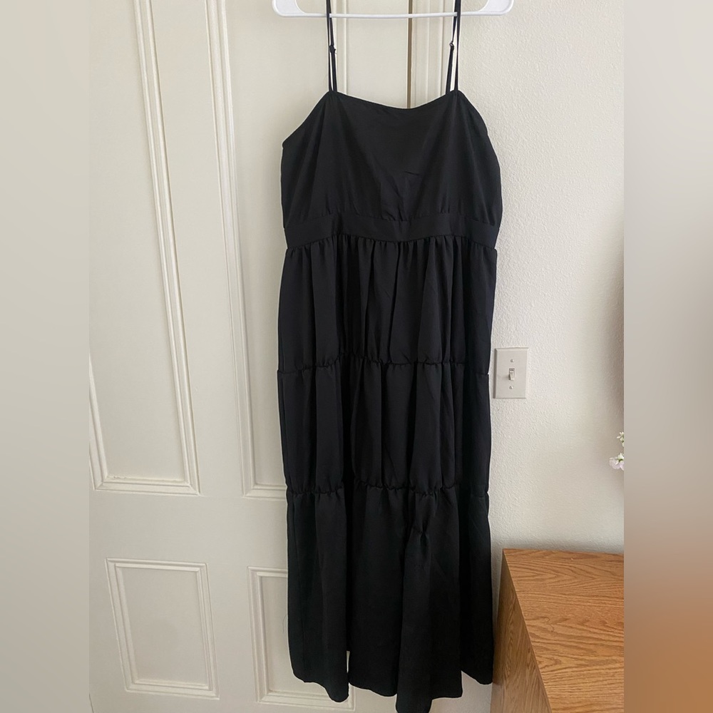 Black Tiered Maxi Dress